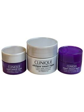 Clinique Smart Clinical Repair 3 Pc Skincare Sample Set NWT